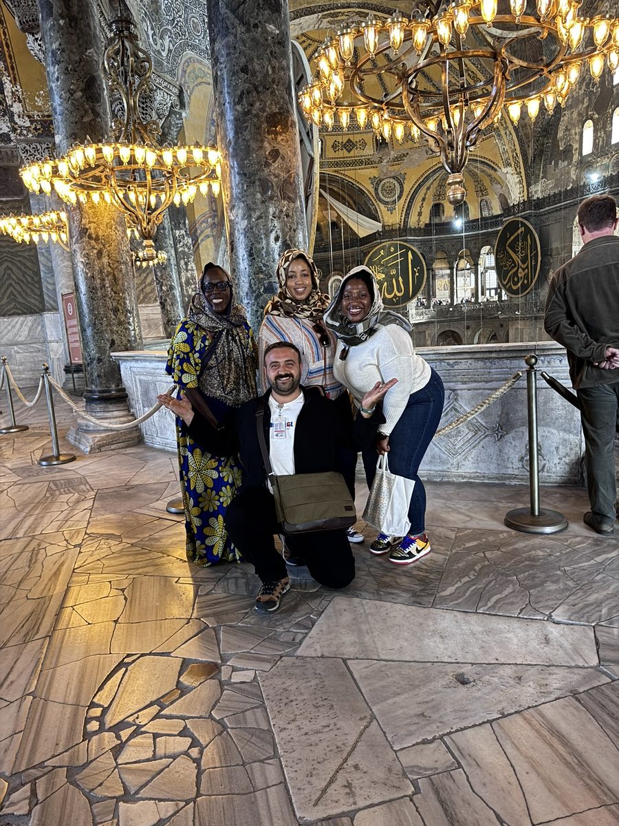 Guide Taha with guests inside Hagia Sophia